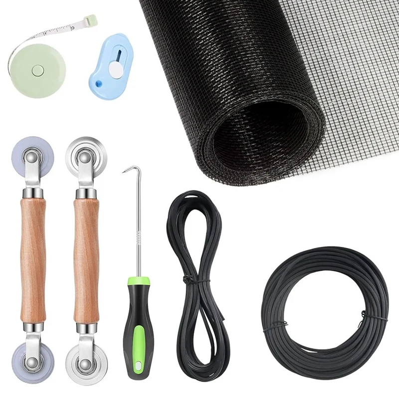ABBN-Window Screen Door Repair Kit, Window Screen Replacement Kit With Steel/Nylon Bearing Roller
ABBN-Window Screen Door Repair Kit, Window Screen Replacement Kit With Steel/Nylon Bearing Roller