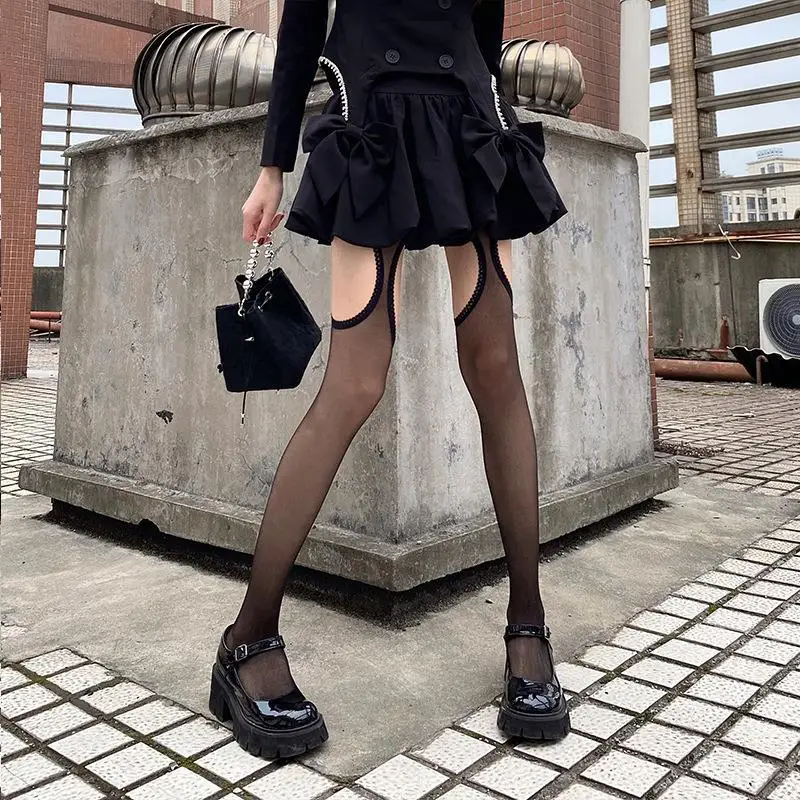 One-Piece Sling Stockings Cut-out Siamese Sexy Long Black Thin Transparent Thigh White Silk
One-Piece Sling Stockings Cut-out Siamese Sexy Long Black Thin Transparent Thigh White Silk