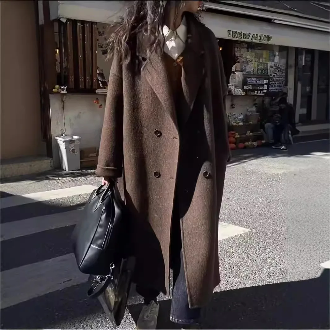 Fashion Double-Sided Cashmere Coat For Women In Autumn And Winter 2025 New Hepburn Style Woolen Long Wool Coat
Fashion Double-Sided Cashmere Coat For Women In Autumn And Winter 2025 New Hepburn Style Woolen Long Wool Coat