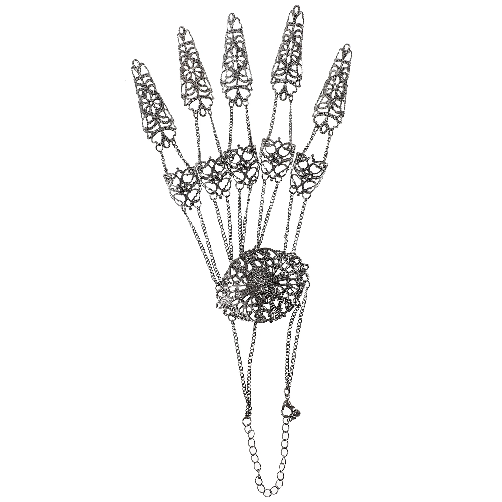 Long Finger Claw Chain Bracelet Women Fashion Dance Party Accessories Black Gothic Jewelry Hand Nail Fits Wrist Sizes
Long Finger Claw Chain Bracelet Women Fashion Dance Party Accessories Black Gothic Jewelry Hand Nail Fits Wrist Sizes