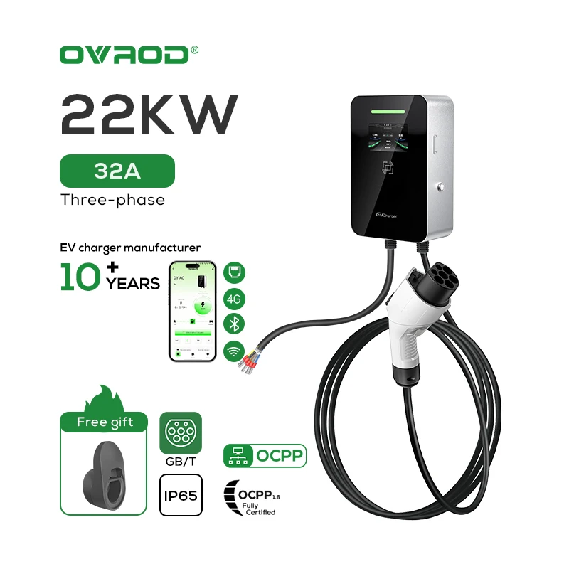 Зарядная станция Ovord App Wifi 22 кВт OCPP AC для электромобилей, настенная, уровень 2, GBT, для дома, 32А, 22 кВт
Зарядная станция Ovord App Wifi 22 кВт OCPP AC для электромобилей, настенная, уровень 2, GBT, для дома, 32А, 22 кВт