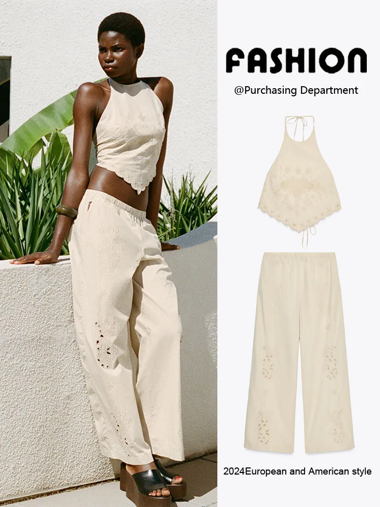 New Summer Women's Embroidered antung Top Casual Pants Commute Sle Slim Fit ort Length Pullover Pure Color Faion
New Summer Women's Embroidered antung Top Casual Pants Commute Sle Slim Fit ort Length Pullover Pure Color Faion
