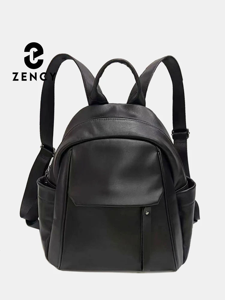Zency Cow Natural Leather Women Small Backpack Versatile College Style Travel Rucksack School Bag Solid Color Mochila Ipad Bag 
Zency Cow Natural Leather Women Small Backpack Versatile College Style Travel Rucksack School Bag Solid Color Mochila Ipad Bag