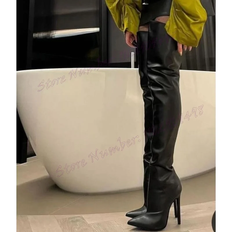 Black Matte Leather Over The Knee Boots Pointed Toe Shoes for Women Stilettos High Heels Sexy Shoes 2024 Zapatos Para Mujere
Black Matte Leather Over The Knee Boots Pointed Toe Shoes for Women Stilettos High Heels Sexy Shoes 2024 Zapatos Para Mujere