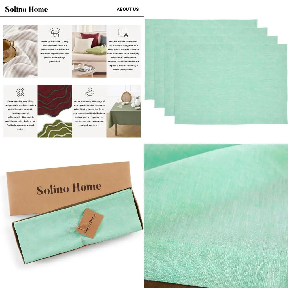 Набор салфеток Chambray Aqua из чистого льна, 4 шт., 14x19 дюймов, идеально подходит для зимней столовой
Набор салфеток Chambray Aqua из чистого льна, 4 шт., 14x19 дюймов, идеально подходит для зимней столовой