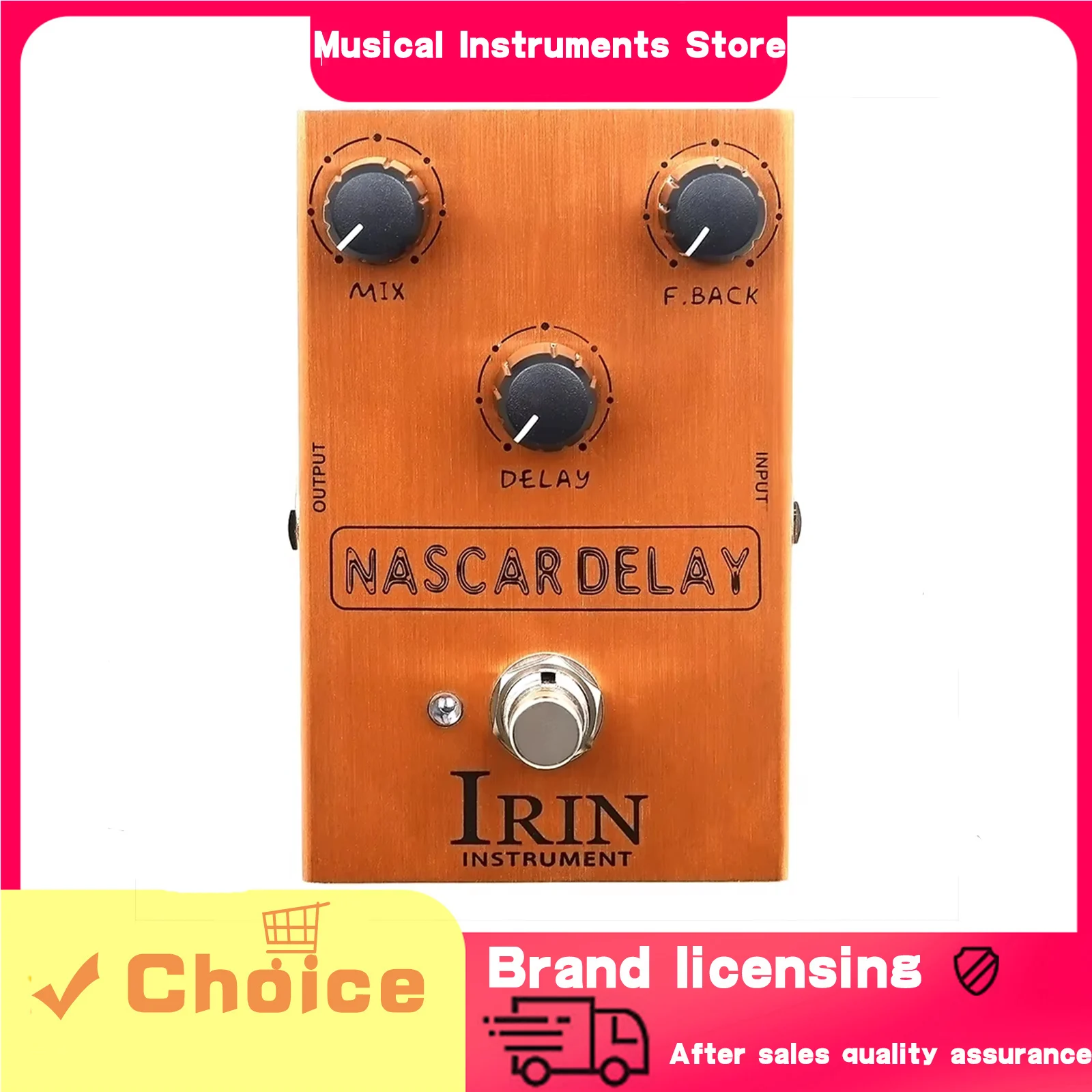 IRIN педаль эффектов для гитары Nascardelay симулятор овердрайва усилитель динамик моделирование тона искажения 3D задержка
IRIN педаль эффектов для гитары Nascardelay симулятор овердрайва усилитель динамик моделирование тона искажения 3D задержка