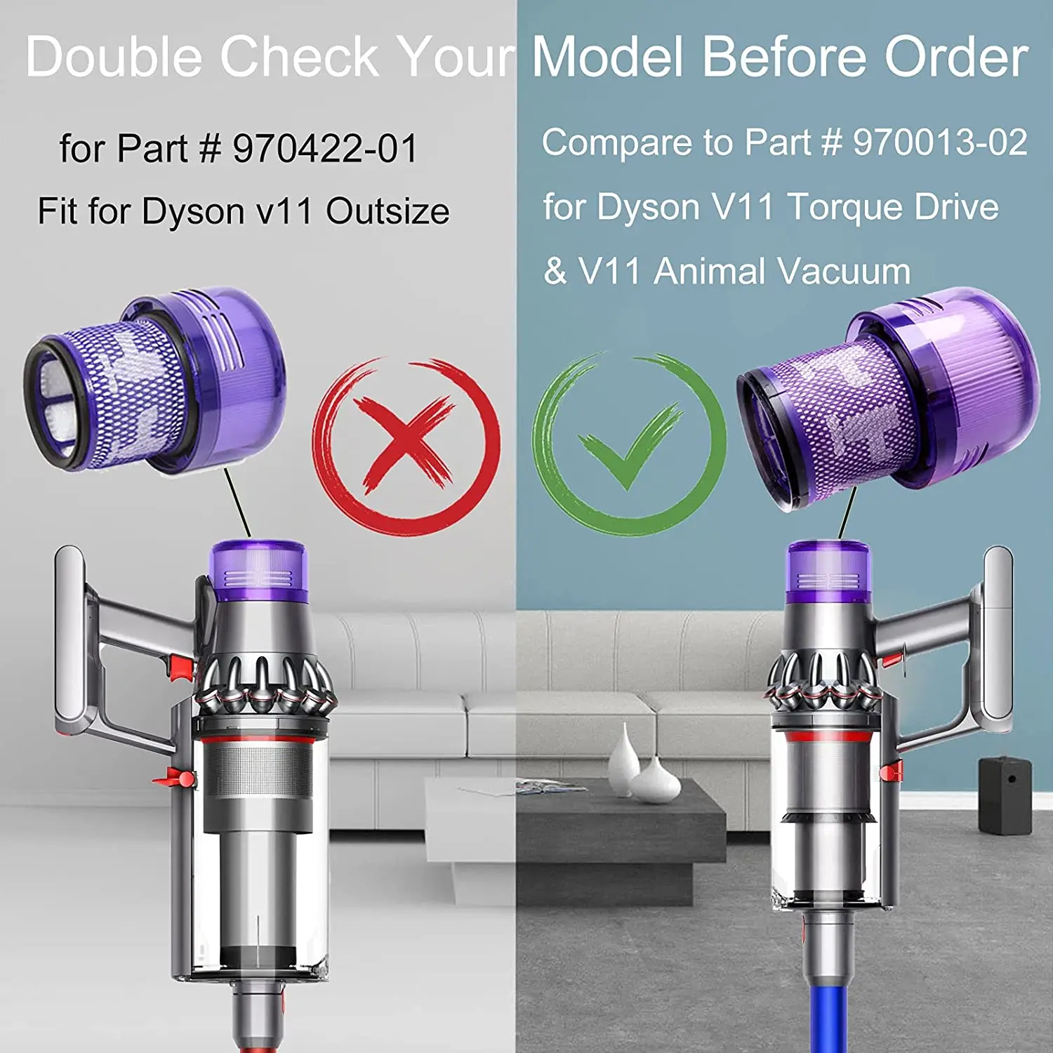 A50ZZ 3 Pack Filters Replacement for Dyson V11 Vacuum Cleaner V11 Torque Drive V11 Animal Cordless Vacuum Hepa Filter
A50ZZ 3 Pack Filters Replacement for Dyson V11 Vacuum Cleaner V11 Torque Drive V11 Animal Cordless Vacuum Hepa Filter