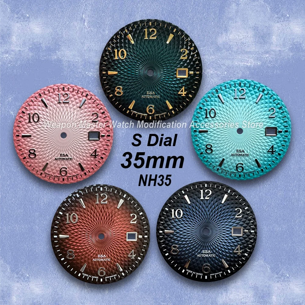 35mm S Logo Cocktail Dial Fit NH35 Japanese Movement Blue High-Quality Dial Watch Modification Accessories
35mm S Logo Cocktail Dial Fit NH35 Japanese Movement Blue High-Quality Dial Watch Modification Accessories