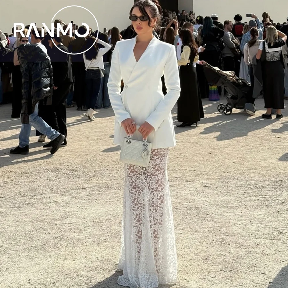 Ranmo Elegant Two piece set Suit Jacket Lace Skirt Evening Formal Mermaid Trumpet Floor-Length V-Neck Button 2026 Customized
Ranmo Elegant Two piece set Suit Jacket Lace Skirt Evening Formal Mermaid Trumpet Floor-Length V-Neck Button 2026 Customized