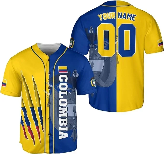 2024 New Colombia Custom Your Name Baseball Jersey Shirt Baseball Shirt 3D Printed Men's Shirt Casual Shirts hip hop Tops
2024 New Colombia Custom Your Name Baseball Jersey Shirt Baseball Shirt 3D Printed Men's Shirt Casual Shirts hip hop Tops