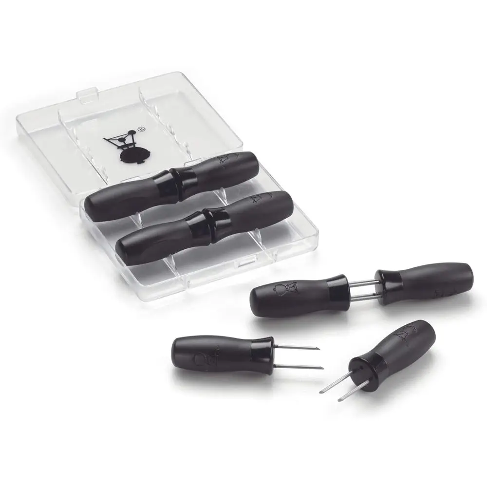 8-Piece Black Corn Pick Set with Nylon Grips, Thumb Rests, and Storage Case for Easy Corn Eating and Grilling
8-Piece Black Corn Pick Set with Nylon Grips, Thumb Rests, and Storage Case for Easy Corn Eating and Grilling