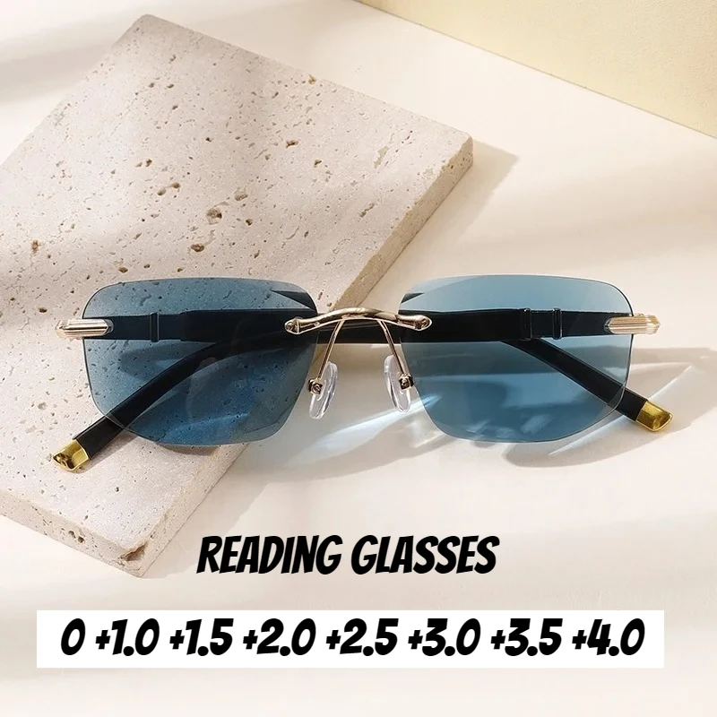 Ultra Light Frameless Cut Edge Reading Glasses Anti Blue Light Presbyopia Glasses Men's and Women's Sunshade Sunglasses
Ultra Light Frameless Cut Edge Reading Glasses Anti Blue Light Presbyopia Glasses Men's and Women's Sunshade Sunglasses