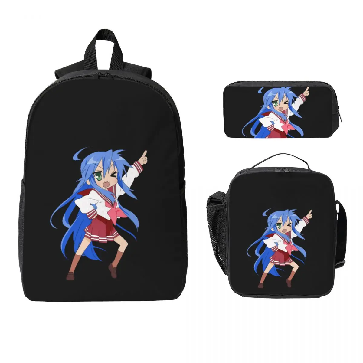 Konata Pose Lucky Star Anime Backpack Boys Girls BookBag School Bag Laptop Shoulder Bags 3ps Insulated Lunch Bag Pencil Case
Konata Pose Lucky Star Anime Backpack Boys Girls BookBag School Bag Laptop Shoulder Bags 3ps Insulated Lunch Bag Pencil Case