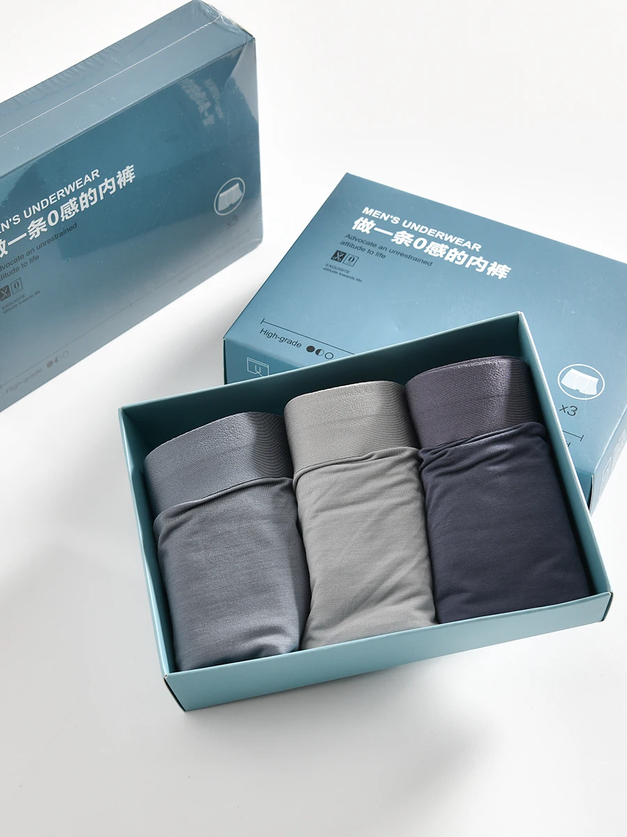 Comfortable Breathable Modal Ice Silk Boxer Shorts Men's Thin Style Underwear Three Pack Pure Color Flat Angle Briefs
Comfortable Breathable Modal Ice Silk Boxer Shorts Men's Thin Style Underwear Three Pack Pure Color Flat Angle Briefs