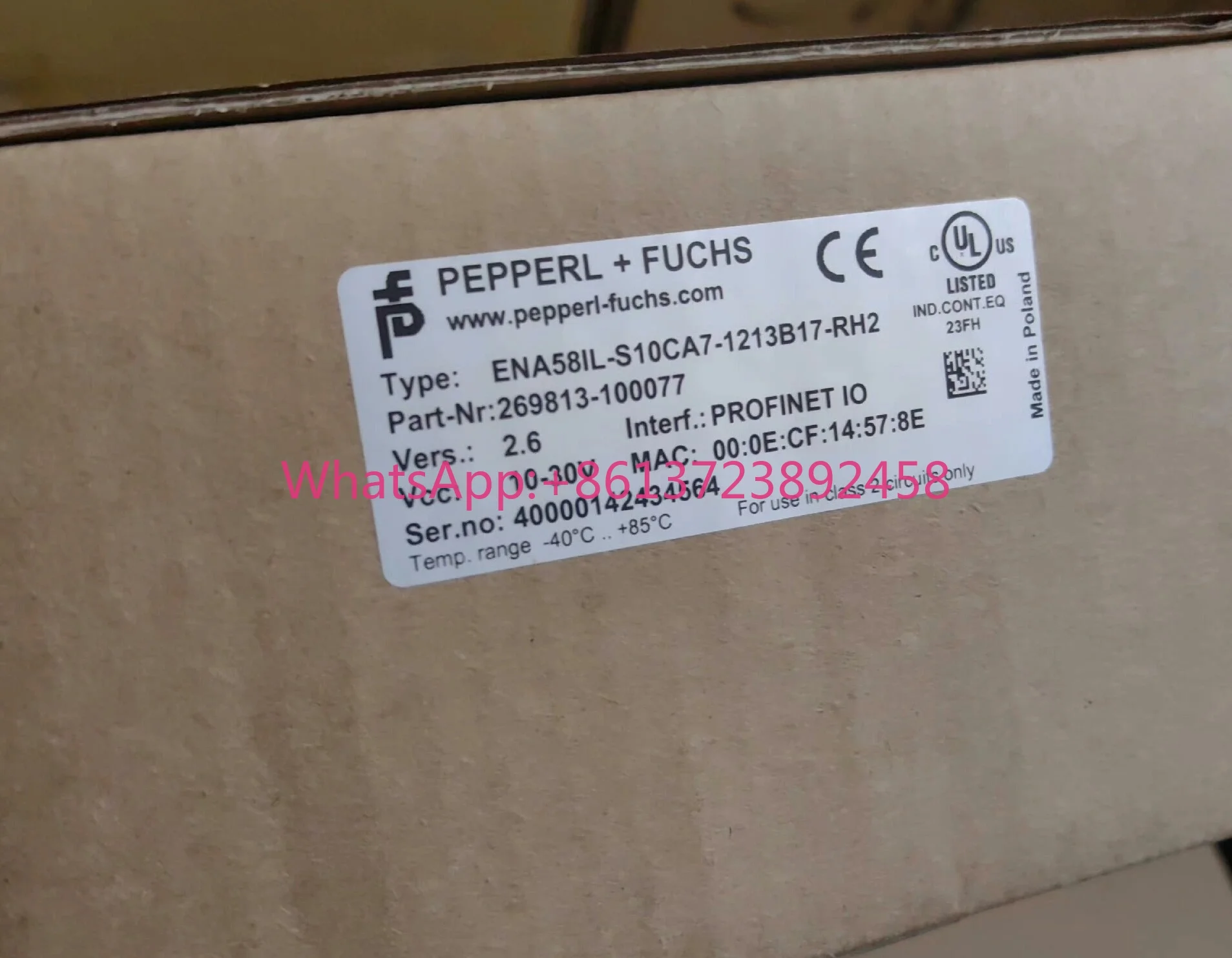 Pepperl + Fuchs Encoder ENA58IL-S10CA7-1213B17-R
Pepperl + Fuchs Encoder ENA58IL-S10CA7-1213B17-R