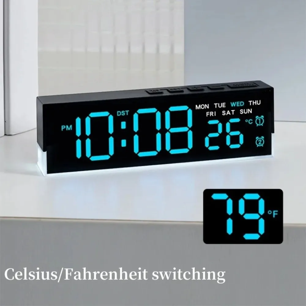 3 Levels Brightness LED Digital Alarm Clock 12/24H Display Mood Light Electronic Clock Week Date Display with Night Mode
3 Levels Brightness LED Digital Alarm Clock 12/24H Display Mood Light Electronic Clock Week Date Display with Night Mode