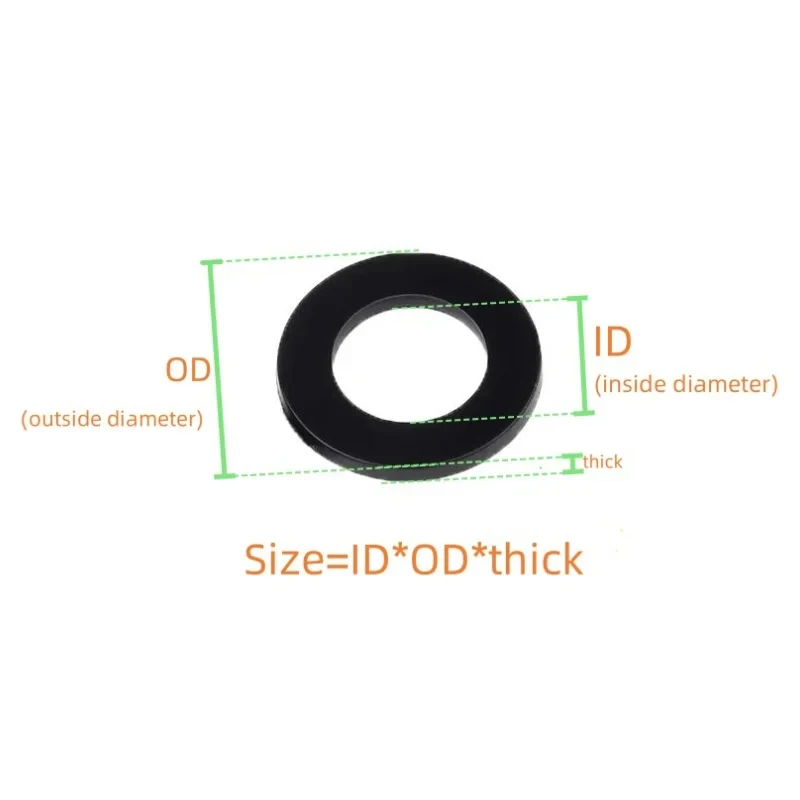 Black Plastic Nylon Flat Washer Set M2-M20 / Non-Conductive Plain Washer for Electrical & Mechanical Insulation
Black Plastic Nylon Flat Washer Set M2-M20 / Non-Conductive Plain Washer for Electrical & Mechanical Insulation