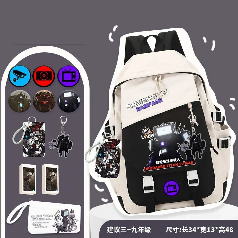 Черный, синий, зеленый, туалет Skibidi, школьные сумки для детей и подростков, рюкзаки Mochilas большой вместимости в стиле аниме для девочек и мальчиков, подарок
Черный, синий, зеленый, туалет Skibidi, школьные сумки для детей и подростков, рюкзаки Mochilas большой вместимости в стиле аниме для девочек и мальчиков, подарок