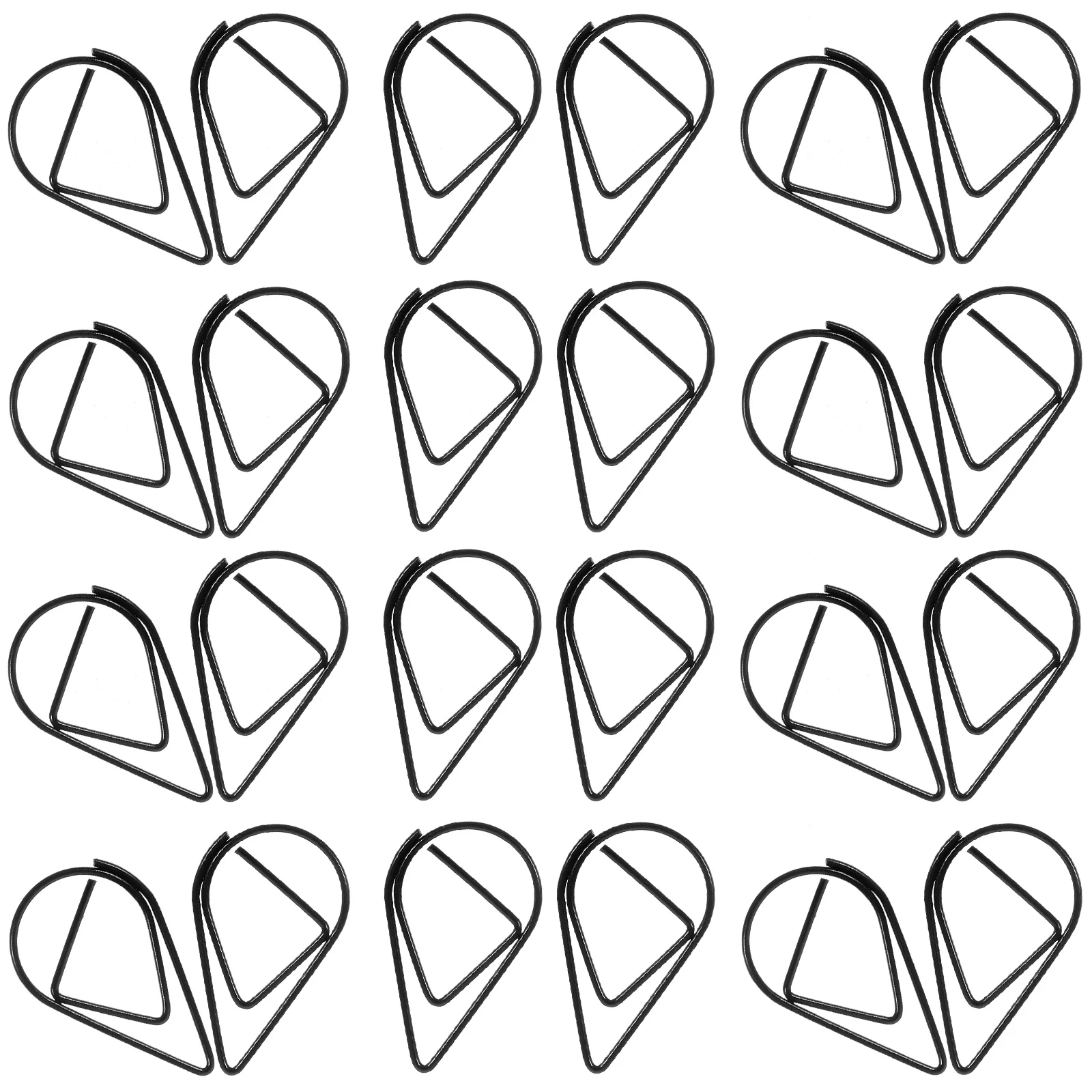 100 Pcs Paper Clips Pin Bookmark File Paperclips Small Water Drop Black for Office
100 Pcs Paper Clips Pin Bookmark File Paperclips Small Water Drop Black for Office