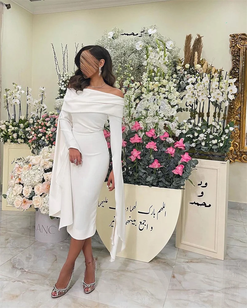Noble Off The Shoulder Neckline Prom Dress Long Sleeves With Tea Length Evening Elegant Party Dress For Women2023
Noble Off The Shoulder Neckline Prom Dress Long Sleeves With Tea Length Evening Elegant Party Dress For Women2023