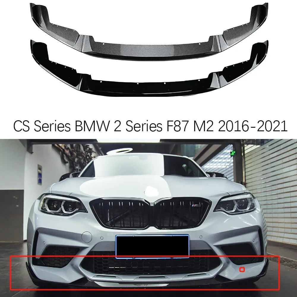 CS Style For BMW F87 M2 2016-2021 Car Front Bumper Spoiler Lip Splitter Trim Exterior Accessores Carbon Fiber Style Glossy Black
CS Style For BMW F87 M2 2016-2021 Car Front Bumper Spoiler Lip Splitter Trim Exterior Accessores Carbon Fiber Style Glossy Black