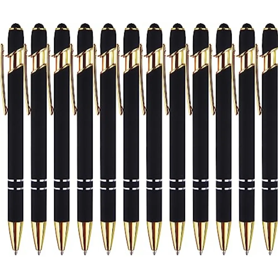 12 Pack Ballpoint Pen with Stylus Tip, 1.0 mm Black Ink Smooth Writing Pens, Metal Stylus Pens for Touch Screens
12 Pack Ballpoint Pen with Stylus Tip, 1.0 mm Black Ink Smooth Writing Pens, Metal Stylus Pens for Touch Screens