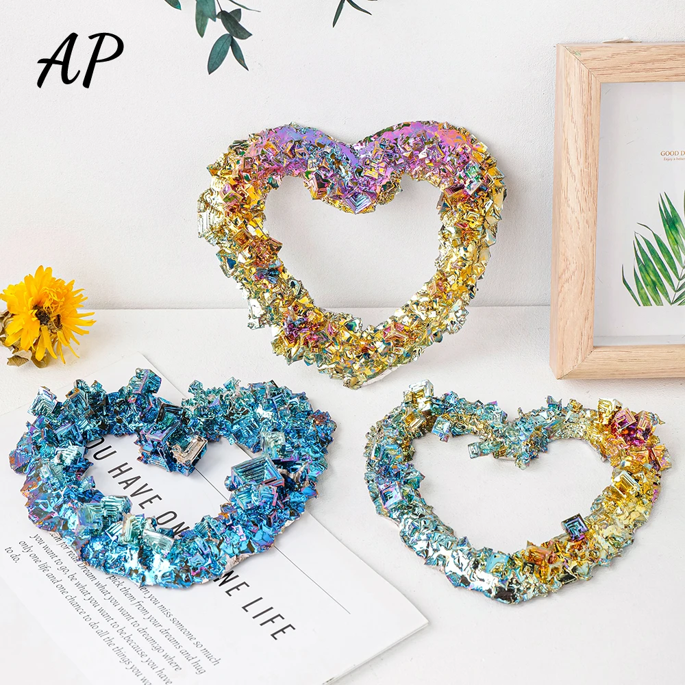 Natural Quartz Colorful Metal Ore Bismuth Heart Healing Stone Energy Gemstone Crystal Bismuth Ore Love Decoration Gifts
Natural Quartz Colorful Metal Ore Bismuth Heart Healing Stone Energy Gemstone Crystal Bismuth Ore Love Decoration Gifts