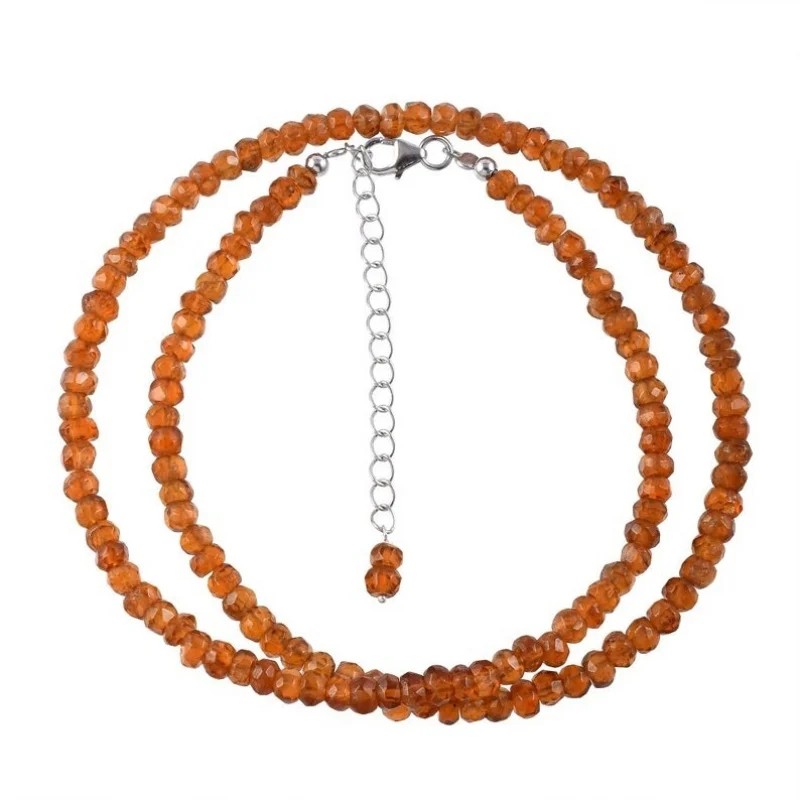 Natural Hessonite Garnet Faceted Rondelle Gemstone Beaded 3-4MM Necklaces 18''
Natural Hessonite Garnet Faceted Rondelle Gemstone Beaded 3-4MM Necklaces 18''