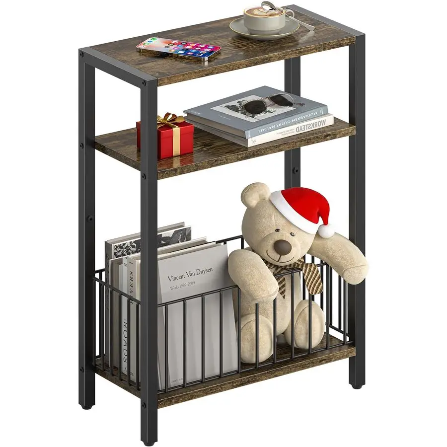 Narrow Side Table with Storage Basket, Small End Table for Small Spaces Skinny Side Tables Living Room Bedroom, Slim Nightstand
Narrow Side Table with Storage Basket, Small End Table for Small Spaces Skinny Side Tables Living Room Bedroom, Slim Nightstand