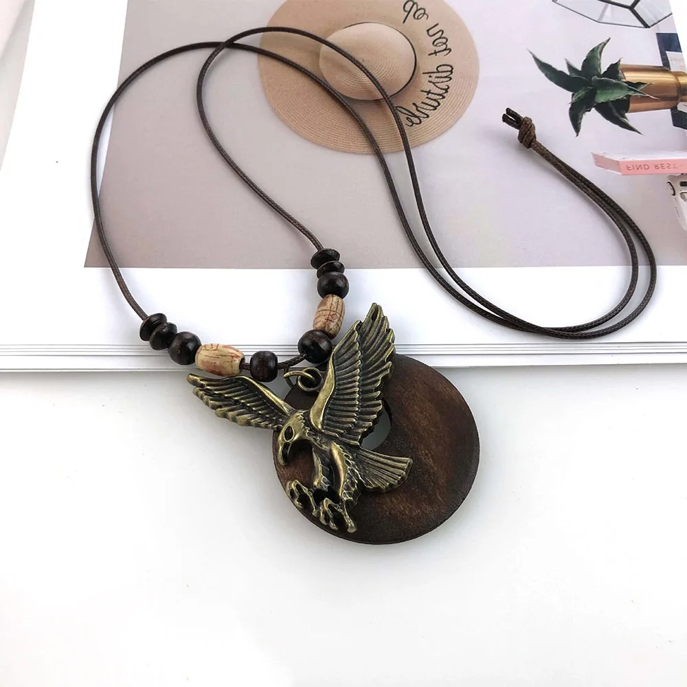 Vintage Boho Sweater Chain Hollow Leaves Long Wooden Pendant Leather Chain Handmade Sweater Ethnic Accessories
Vintage Boho Sweater Chain Hollow Leaves Long Wooden Pendant Leather Chain Handmade Sweater Ethnic Accessories