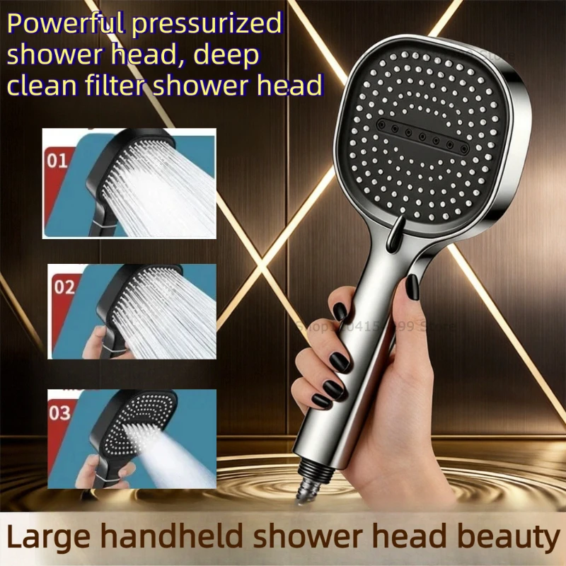 Panel Pressurized Shower Head Large Shower Head Replete for Shower Adjustable 3 Modes High Pressure Massage Showers Heads Filter
Panel Pressurized Shower Head Large Shower Head Replete for Shower Adjustable 3 Modes High Pressure Massage Showers Heads Filter
