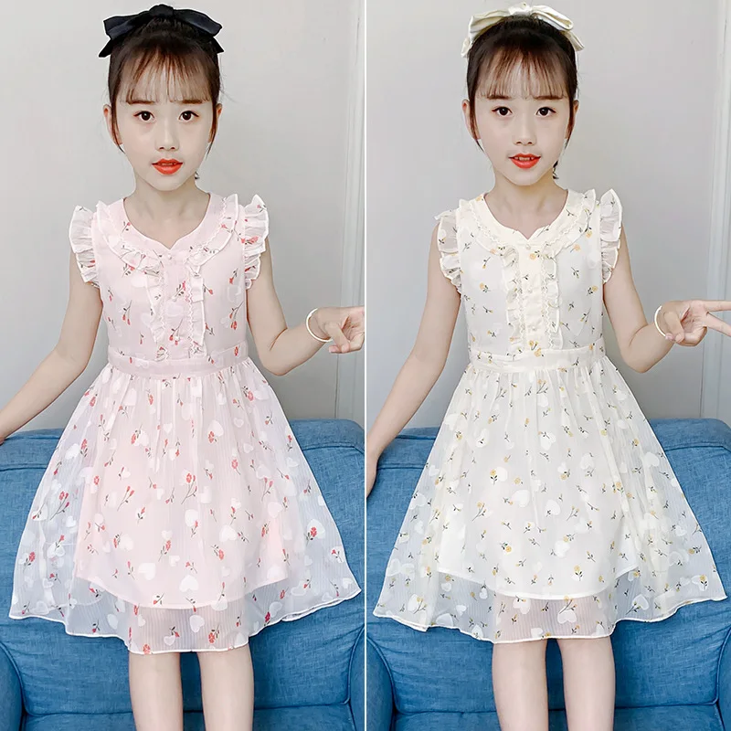 Girls Chiffon Dress Summer Style Children Chiffon Fragmented Flower Dress Fashionable Wood Ear Edge Flying Sleeve Princess Dress
Girls Chiffon Dress Summer Style Children Chiffon Fragmented Flower Dress Fashionable Wood Ear Edge Flying Sleeve Princess Dress