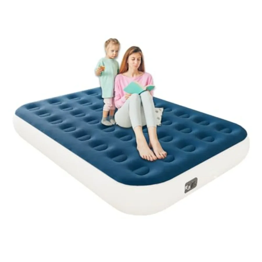 Full Air Mattress with Built-in Pump, 10 for Home/Travel, Blue, Quick 2-Min Self-Inflation/Deflation, Foldable, PVC
Full Air Mattress with Built-in Pump, 10 for Home/Travel, Blue, Quick 2-Min Self-Inflation/Deflation, Foldable, PVC