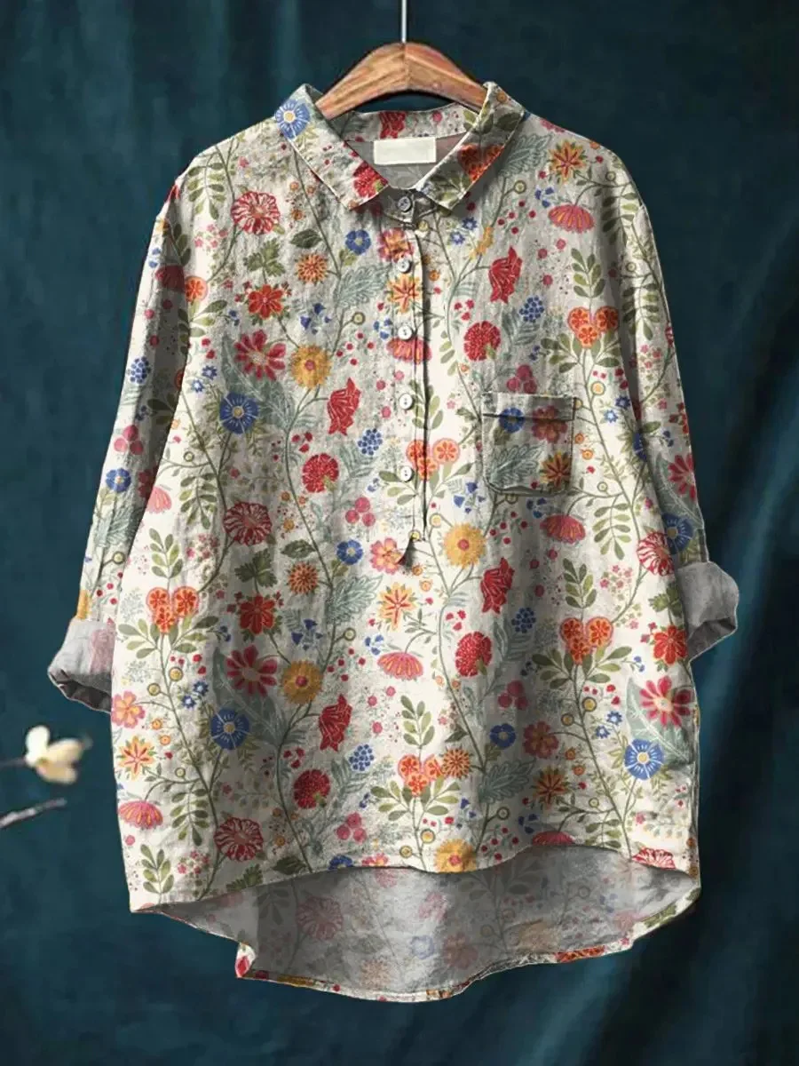 New Bohemian retro geometric patterned men's shirt with loose casual collar and seven quarter sleeve shirt
New Bohemian retro geometric patterned men's shirt with loose casual collar and seven quarter sleeve shirt