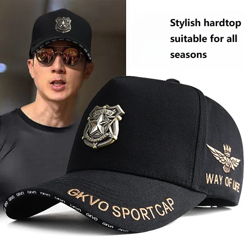 High-quality Big Size Baseball Cap For Men Distinctive Five-Pointed Star Badge and Duck Tongue Design, Suitable for All Seasons
High-quality Big Size Baseball Cap For Men Distinctive Five-Pointed Star Badge and Duck Tongue Design, Suitable for All Seasons