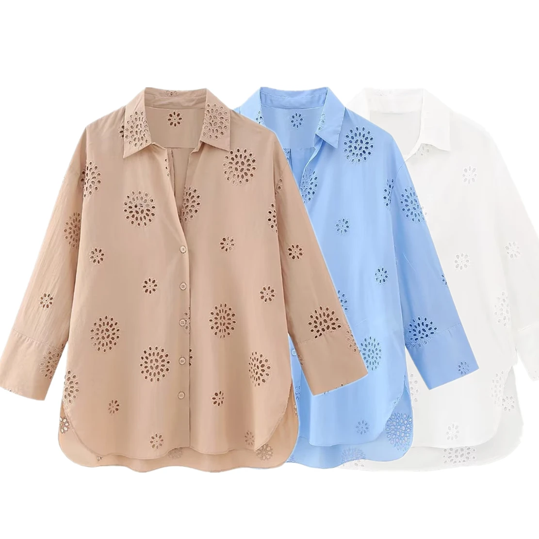 Jenny&Dave Fashion Ladies French Country Style Solid Color Cotton Shirt Summer Fashion Hollow Loose Casual Shirt Women
Jenny&Dave Fashion Ladies French Country Style Solid Color Cotton Shirt Summer Fashion Hollow Loose Casual Shirt Women