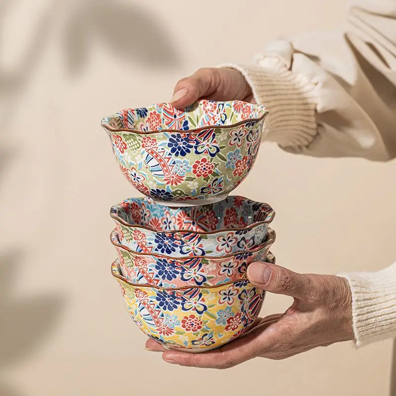 Hand-Painted Vintage Ceramic Bowl Multi-Purpose for Soup Salad Home Kitchen Dishwasher Safe
Hand-Painted Vintage Ceramic Bowl Multi-Purpose for Soup Salad Home Kitchen Dishwasher Safe