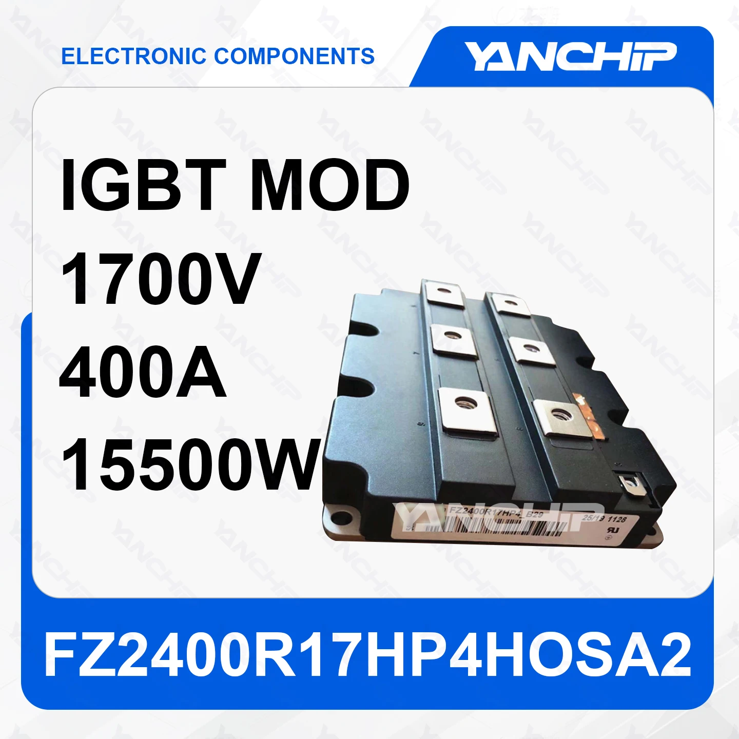 IGBT module FZ2400R17HP4HOSA2 single switch 1700V 2400A 15500W base mounted 2.25V @ 15V,2.4kA 5mA 195 nF @ 25 V -40°C ~ 150°C
IGBT module FZ2400R17HP4HOSA2 single switch 1700V 2400A 15500W base mounted 2.25V @ 15V,2.4kA 5mA 195 nF @ 25 V -40°C ~ 150°C