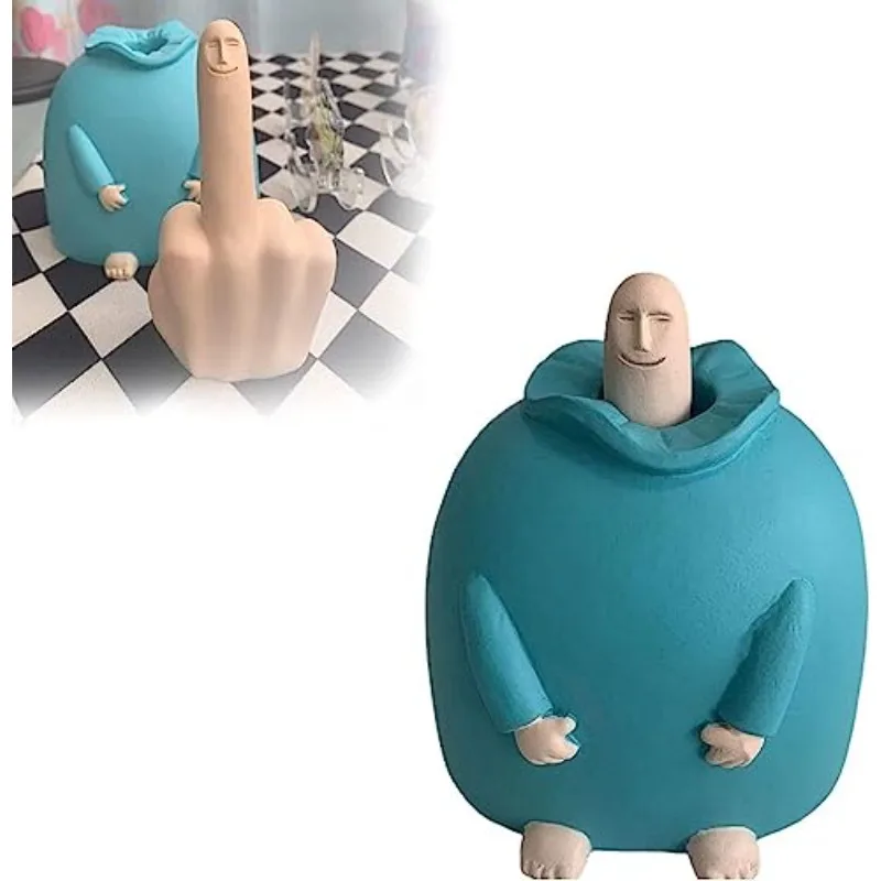 Funny Smiling Middle Finger Statue Ornaments, Novelty Resin Finger Man Sculpture Decorations, Quirky Middle Finger Hand Statue
Funny Smiling Middle Finger Statue Ornaments, Novelty Resin Finger Man Sculpture Decorations, Quirky Middle Finger Hand Statue