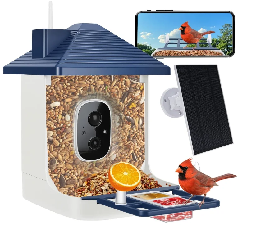 Умная кормушка для птиц с камерой и ИИ для идентификации видов, птичий домик с солнечной батареей, запись видео 2K HD, онлайн-просмотр, подарок для любителей птиц
Умная кормушка для птиц с камерой и ИИ для идентификации видов, птичий домик с солнечной батареей, запись видео 2K HD, онлайн-просмотр, подарок для любителей птиц