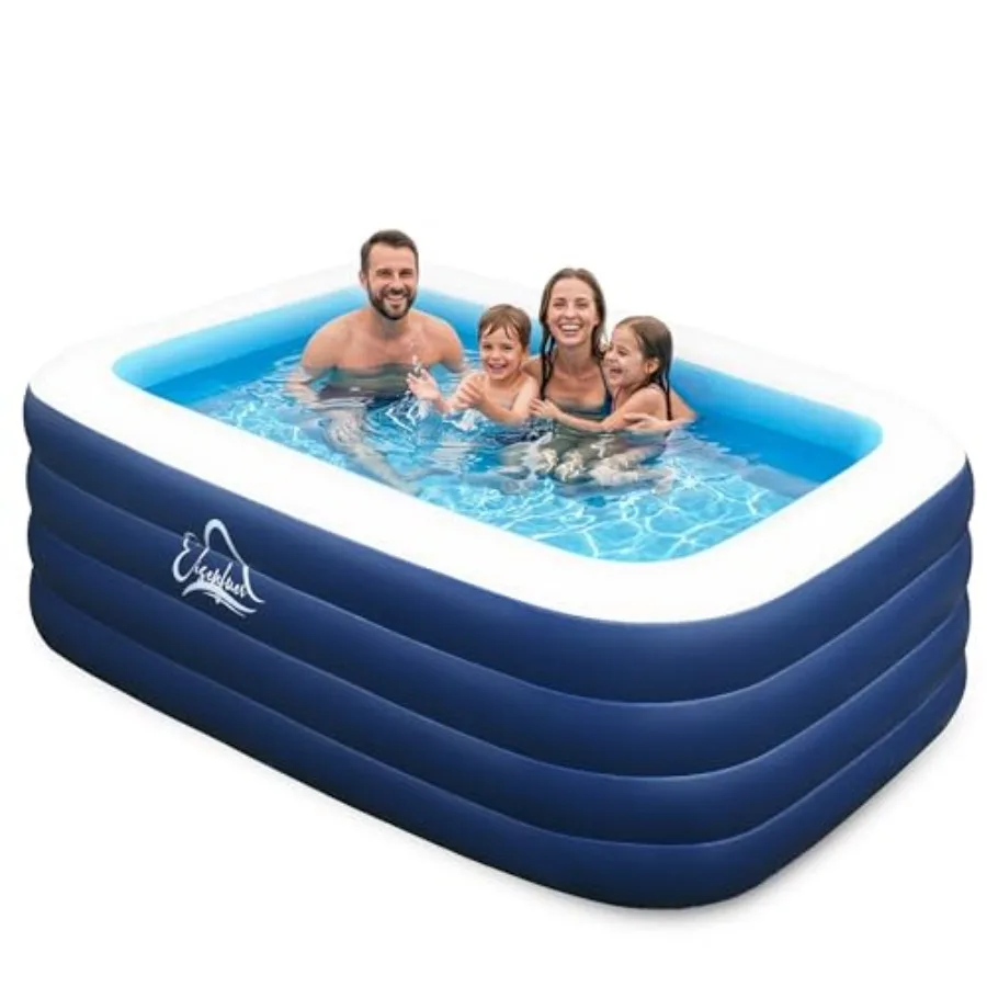 Inflatable Pool for Outdoor Garden Backyard Use, PVC Material, Blue, Extra-Deep 30 Design Prevents Collapse
Inflatable Pool for Outdoor Garden Backyard Use, PVC Material, Blue, Extra-Deep 30 Design Prevents Collapse