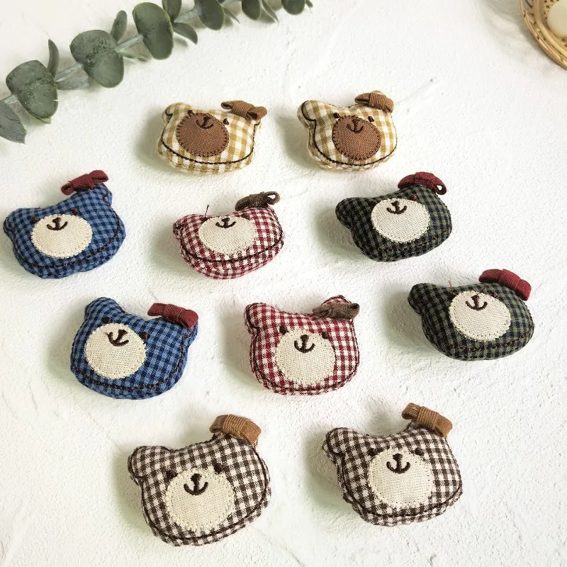 DIY Craft Soft Fabric Bow Bear Plaid Stuffed Cartoon Embroidery Half Finished Accessory for Clothes Bag Premium Quality Handmade
DIY Craft Soft Fabric Bow Bear Plaid Stuffed Cartoon Embroidery Half Finished Accessory for Clothes Bag Premium Quality Handmade