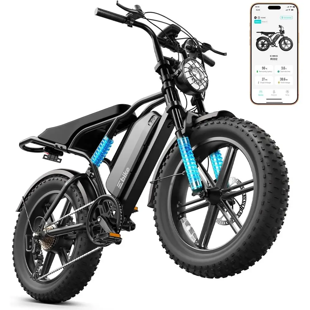 TST Electric Bike or Adults, 1500W Peak Motor Ebike, 20" x 4.0" at Tire E Bike, 48V 15Ah Removable Battery, Dual Suspension, Dis
TST Electric Bike or Adults, 1500W Peak Motor Ebike, 20" x 4.0" at Tire E Bike, 48V 15Ah Removable Battery, Dual Suspension, Dis