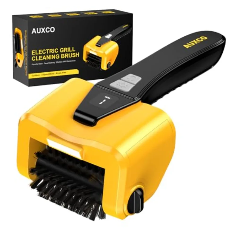 Outdoor grill brush with stainless steel bristles, black color, 4000mAh battery, dual-speed motor, no bristle shedding, dishwas
Outdoor grill brush with stainless steel bristles, black color, 4000mAh battery, dual-speed motor, no bristle shedding, dishwas
