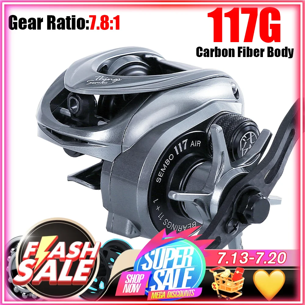 THORNSLINE Baitcasting Fishing Reel 117g Ultralight Carbon 11+1 7.8:1 HS Ratio Hybrid Ceramic Bearing Double Spools Seawater
THORNSLINE Baitcasting Fishing Reel 117g Ultralight Carbon 11+1 7.8:1 HS Ratio Hybrid Ceramic Bearing Double Spools Seawater