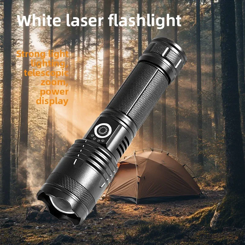 Ultra - bright White Laser Flashlight: USB Charged, Emergency Outdoor Camping Light, Power Display, Telescopic Zoom
Ultra - bright White Laser Flashlight: USB Charged, Emergency Outdoor Camping Light, Power Display, Telescopic Zoom