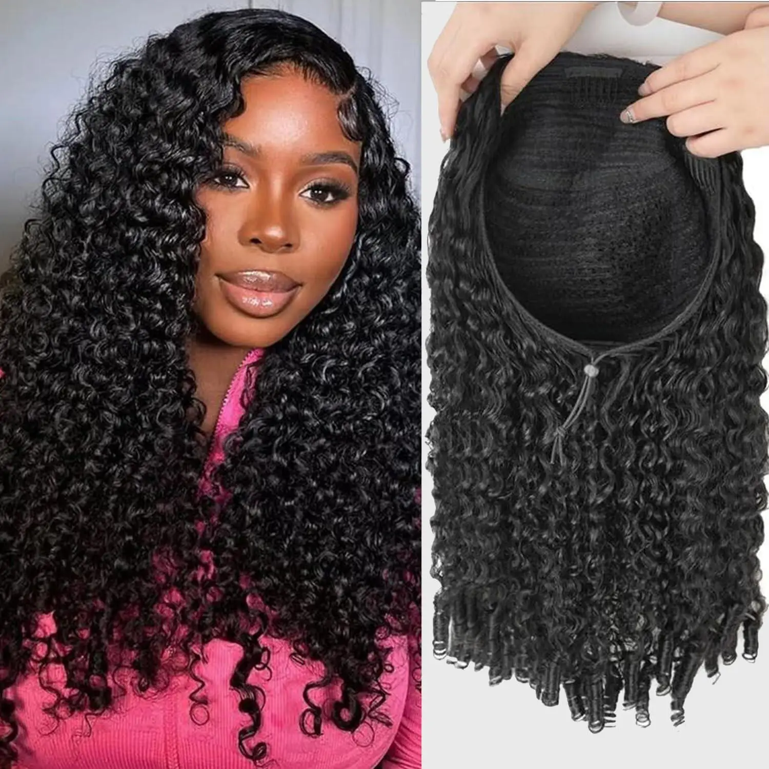 Burmese Curly Half Human Hair Wigs 180 Density 3 In 1 Seamless Flip Over Half Wigs with Spiral End For Women Easy To Wear 180%
Burmese Curly Half Human Hair Wigs 180 Density 3 In 1 Seamless Flip Over Half Wigs with Spiral End For Women Easy To Wear 180%