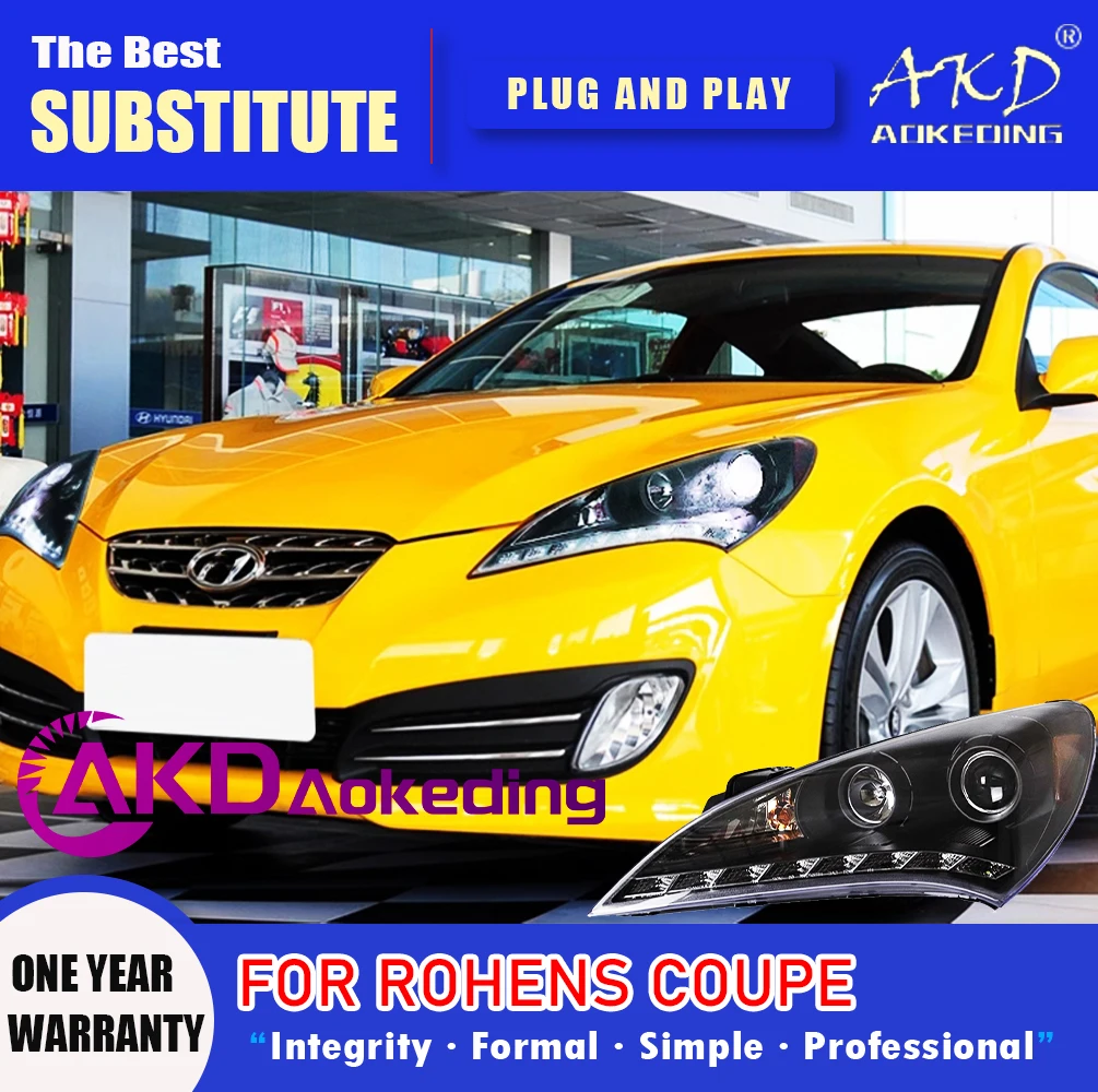 AKD Head Lamp for Hyundai Genesis Coupe LED Headlight 2009-2012 Headlights Coupe DRL Turn Signal High Beam Angel Eye Projector
AKD Head Lamp for Hyundai Genesis Coupe LED Headlight 2009-2012 Headlights Coupe DRL Turn Signal High Beam Angel Eye Projector