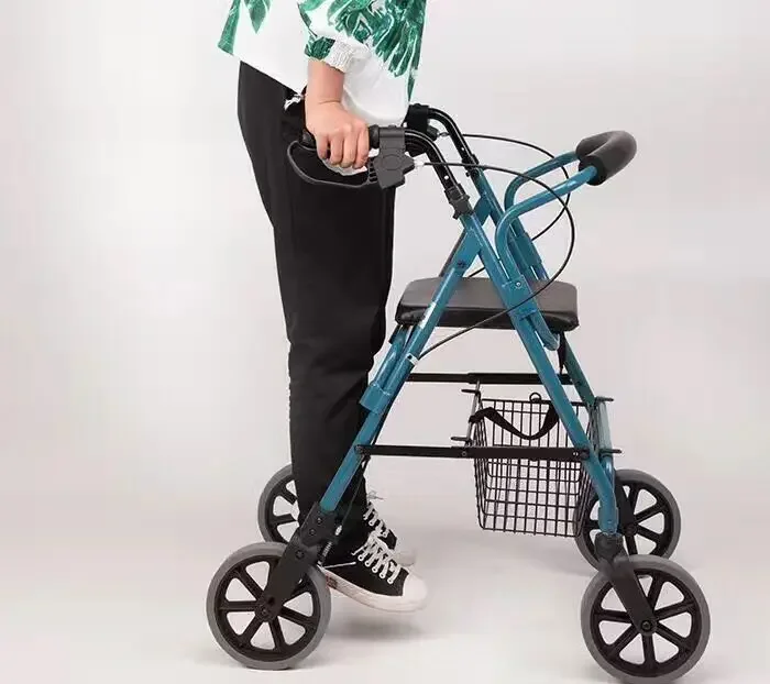 Steady aluminum alloy rollator walker elderly walking aid 4 wheels adult shopping trolley stroller with armerest
Steady aluminum alloy rollator walker elderly walking aid 4 wheels adult shopping trolley stroller with armerest