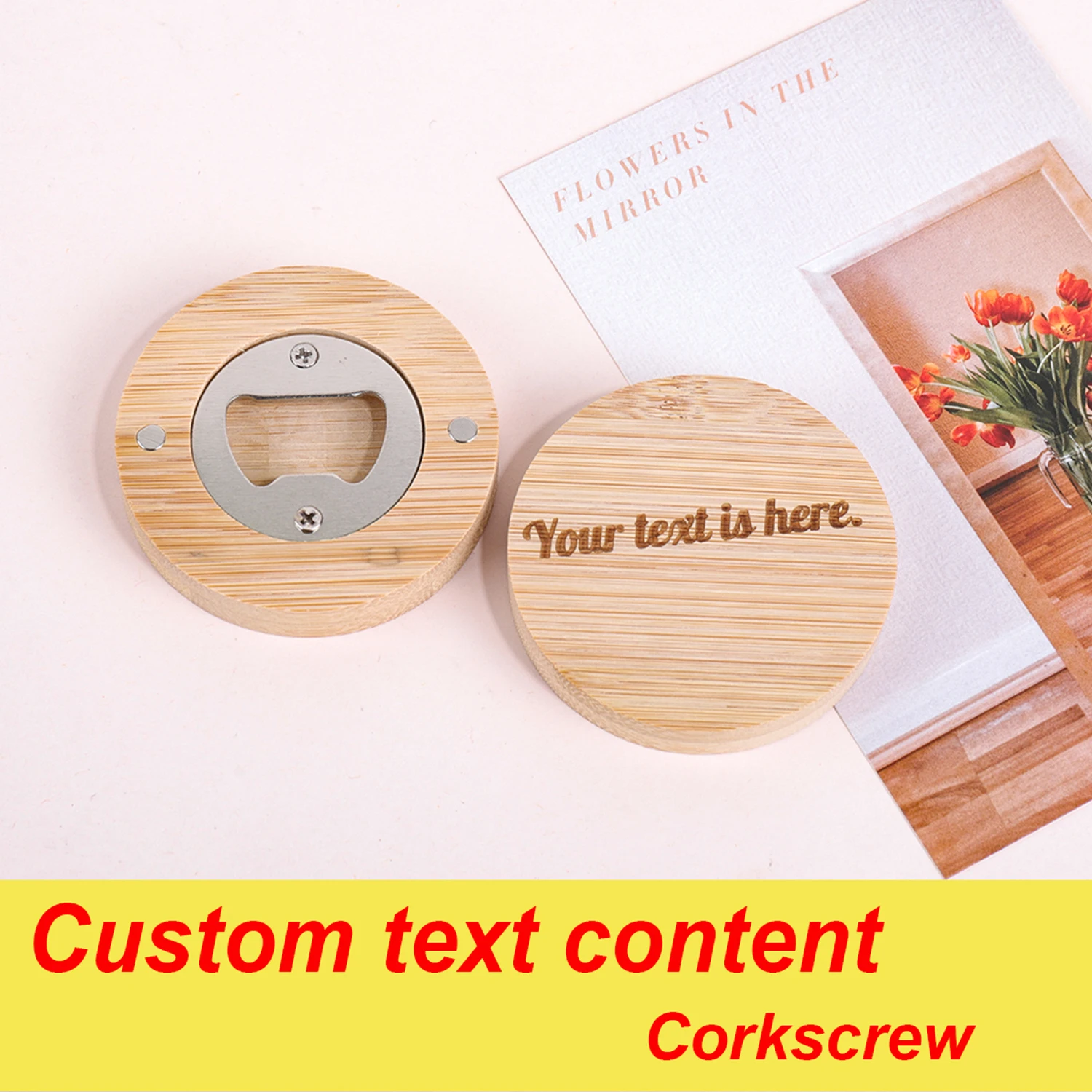 Custom Text Beer Bottle Opener, Laser Engraved Personalized Name Opener Guest Giveaway Party Gift Round heart Opener
Custom Text Beer Bottle Opener, Laser Engraved Personalized Name Opener Guest Giveaway Party Gift Round heart Opener